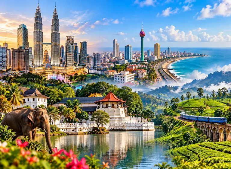 تور ترکیبی کوالالامپور+کلمبو+کندی+نواراالیا