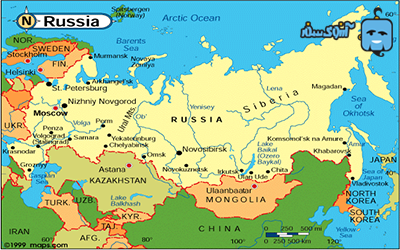 موقعیت جغرافیایی روسیه