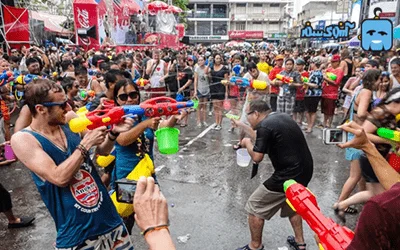 جشنواره آب در تایلند در  بانکوک