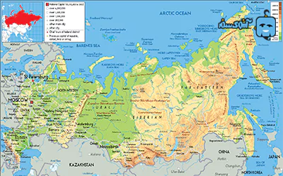 آشنایی با نقشه روسیه