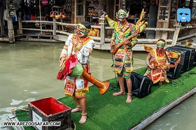  نمایش های فرهنگی در بازار شناور بانکوک