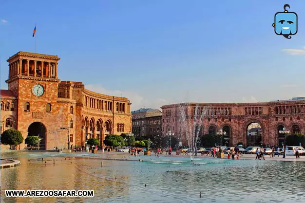 میدان جمهوری از جاهای دیدنی ایروان