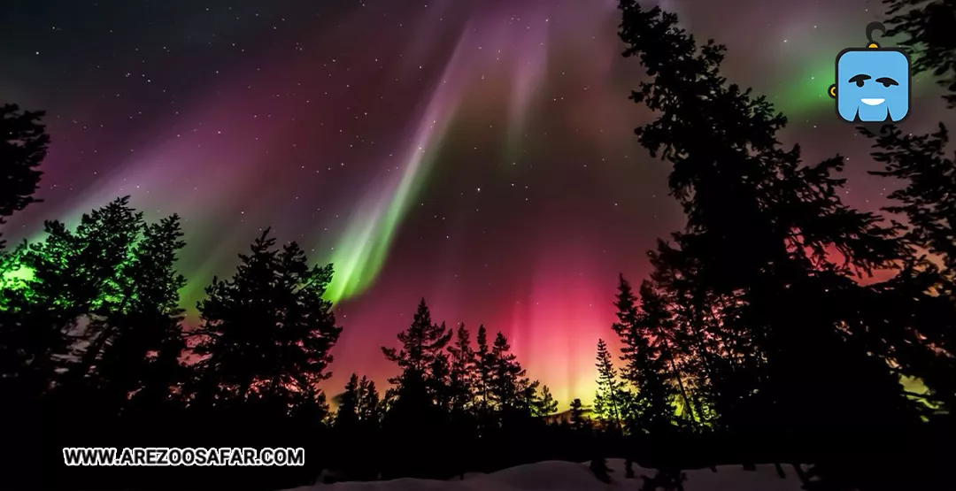 شفق قطبی در فنلاند